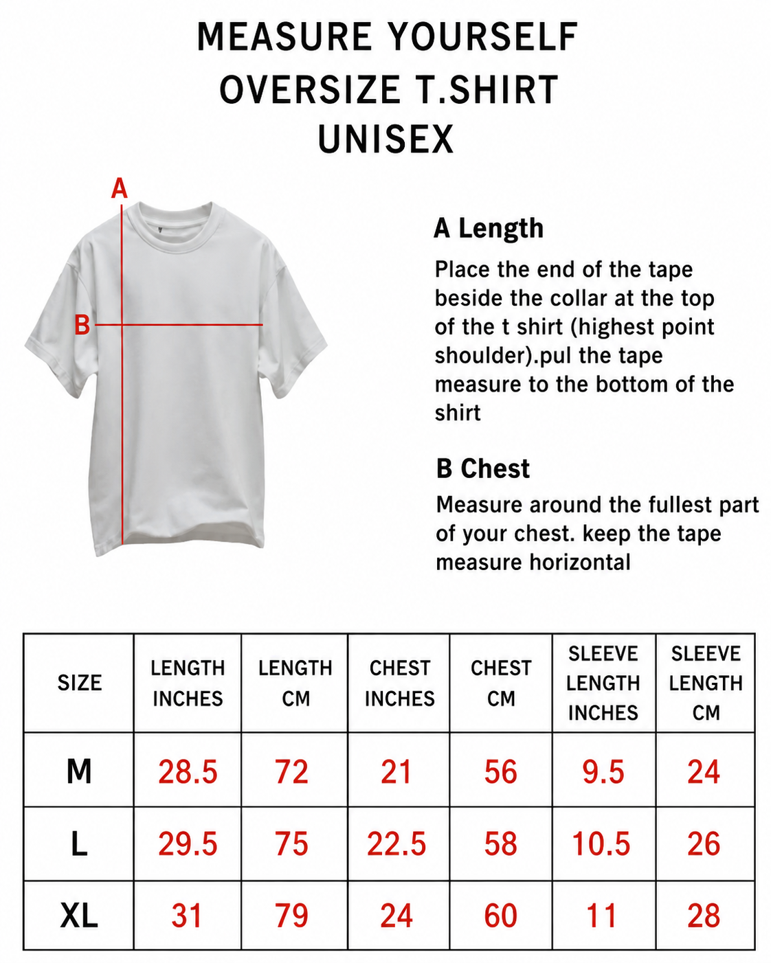 Unisex Oversized Heavyweight T-Shirt – Crew Neck, 100% Cotton